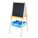 Teamson Kids Tableau évolutif chevalet Enfant en Bois Multifonction 3 en 1 avec Rangement Bleu Fille garçon Mixte TK-FB028G