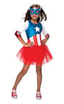 Rubie's officielle Captain America + Masque Filles Déguisement Marvel Superhero Costume pour enfant