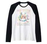 I'LL JUST WAIT Quiet Halloween Teacher Skeleton Meme tie dye Raglan Baseball Tee