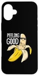 Coque pour iPhone 16 Plus Jeu de mots amusant à la banane Peeling Good