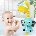 Bath Toys Baby Water Game Elephant Model Faucet Shower Electric Blue