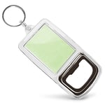 Acrylic Bottle Opener Keyring - Mint Green Science Atom Print Chemistry Physics