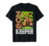 Zookeeper Costume Zebra Wild Print African Animal Keeper T-Shirt