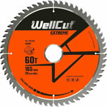 WellCut TCT Saw Blade 165mm x 60T x 20mm Bore for DSS610, M18CS55, GKS18