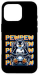 iPhone 16 Pro Cute Gaming Penguin Pew Video Game Graphic Men Kids Women Case