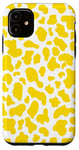 Coque pour iPhone 11 motif imprimé vache jaune - Motif vache coeur jaune femme