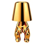 Sängbord Touch Bordlampa, Guld Thinker Lampa Skrivbordslampa Sladdlös Uppladdningsbar Bärbar Dekorativ Nattdukslampa Med USB-Laddning gold H