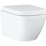 Grohe Euro Ceramic - WC suspendu avec abattant softclose, rimless, Triple Vortex, blanc alpin 39693000