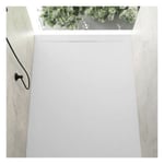 Receveur de douche 70 x 120 cm extra plat COVER en resine surface ardoisee blanc