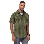 Jack Wolfskin Hot Springs T-Shirt M Chemise, Greenwood Checks, s Homme