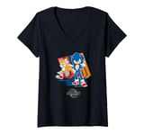 Womens Sonic the Hedgehog 3 - Sonic & Tails V-Neck T-Shirt