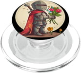 Valentine's Knight with flowers in hand costume PopSockets PopGrip for MagSafe