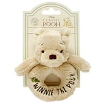 Official Disney Winnie The Pooh Rattle - Soft Pooh Bear Baby Toy by Rainbow Designs