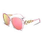 FEISEDY Lunette de Soleil Femme Polarisée Lunettes Grandes Vintage 70s 80s avec Perle et UV400 Protection B2821