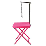 Phoenix Table Pliante Portable Plastique Rose 60 x 45 x 73 82 cm 8 kg