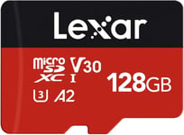 Micro SD 128 Go Carte Micro SD jusqu'à 160/90 Mo/s(R/W), Carte mémoire microSDXC avec Adaptateur SD, A2, U3, C10, V30, Micro SD pour Nintendo Switch GoPro Smartphone Tablette Caméra.[G424]