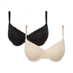 Gorgeous Womens/Ladies Burnout T-Shirt Bra (Pack of 2) - 32DD