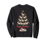 Siamese Cat Xmas Lighting Santa Siamese Cat Christmas Tree Sweatshirt