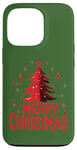 Coque pour iPhone 13 Pro Vêtement de vacances haut et accessoire - Imprimé sapin de Noël