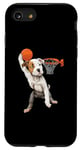 iPhone SE (2020) / 7 / 8 Vintage Pitbull Dog Playing Basketball Dog Sports Game Lover Case