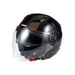 KSK Casque Jet DS ARROW COPPER Noir et cuivré