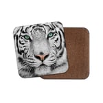 White Tiger Coaster - Bengal Wild Lion Big Cat Zoo Animal Jungle Fun Gift #14490