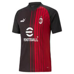 AC Milan 769274 Prematch Jersey T-Shirt Men's Black-Tango Red 3XL