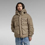 Field Hooded Puffer Jacket - Brown - Men