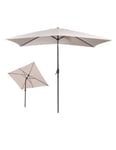 Parasol inclinable rectangulaire beige 200x300 cm