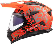 LS2, Casque Moto Cross PIONEER II RANGI Matt Orange, XXL