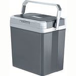 MPM 28-CBM-08Y Glacière Électrique Portable, 24 Litres, 12V / 230V Voiture et Camping, Voyage, Boissons, Bière, Vin, Fruits, Refroidit et Garde au Chaud, Mode ECO, Gris