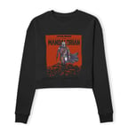 Star Wars The Mandalorian Storm Women's Cropped Sweatshirt - Black - M