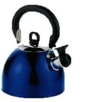 Stainless Steel Whistling Kettle with Foldable Handle 2.5L Navy