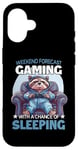 Coque pour iPhone 16 Gamer Raccoon T Gamer Pyjama Refroidisseur Raccoon Sleep