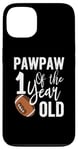 Coque pour iPhone 13 Papaye du football à 1 an, 1er anniversaire