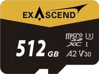 Karta Exascend Catalyst Microsdxc 512 Gb Uhs-I/U3 A2 V30 (Ex512gusdu1-Ad)