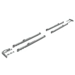 HETTICH 9278798 Top Line XL Silent System Kit d'amortissement 4 portes 15 à 35 kg pour portes coulissantes, argent