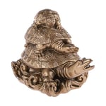 lachineuse - Figurine 3 Tortues Feng Shui - Tortues Décoratives - Symbole de Longévité, Richesse, Prospérité - Protection de la Maison et de la Famille - 11 x 8 x 7 cm - Déco Asiatique - Coloris Doré