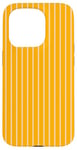 Coque pour iPhone 15 Pro Jaune moutarde rayé féminin Esthétique Preppy Stripes