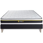 Sleepfit - Ensemble matelas sommier Soft 140 x 190 cm - Couleur : Noir