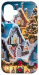 Coque pour iPhone 16 Village Enneigé Hiver Neige Noël Modèle Flocons De Neige