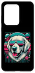 Coque pour Galaxy S20 Ultra Chien Golden Retriever cool dans le style artistique rétro maman