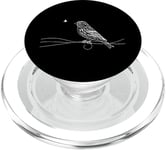 Line Art Oiseau et Ornithologue Pin Siskin PopSockets PopGrip pour MagSafe