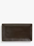 John Lewis Reactive Glaze Stoneware Rectangular Platter, 23cm, Black