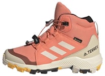 adidas Unisex Kids Terrex Mid GORE-TEX Trainers, Coral Fusion/Wonder White/Core Black, 4 UK