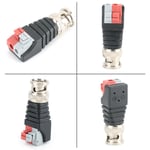 20Pcs Video Surveillance Male Bnc Connector Adapter Plug Jack For Cctv Cam LS