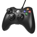 Manette filaire Xbox 360, Filaire GamePad Controller de Jeu Filaire avec Double Vibration Pour PC - Android - TV Box (Noir) C05D2