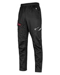 ROCKBROS Pantalon Polaire Cycliste d'hiver Homme Femme Thermique Coupe Vent Imperméable Noir pour Vélo VTT