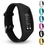 Vuxna Barn Smart Stegräkning Aktivitetsspårare Fitness Sportklocka Armband Watch Presenter Black