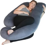 PinkFroggie Pregnancy Pillows,Soft U-Shape Maternity Pillow with Removable Body